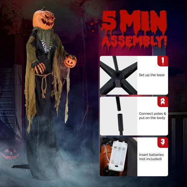 7ft Pumpkin Halloween Standing Decoration