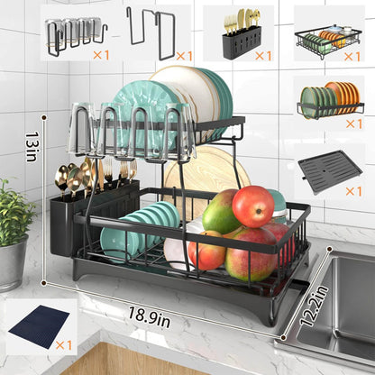 Kitchen Counter Large Cutlery Drain Rack