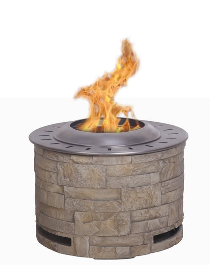 Stackstone Look Smokeless Firepit With Wood Pellet Twig Wood As The Fuel