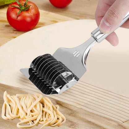 Stainless Steel Noodle Lattice Roller Dough Cutter Pasta Spaghetti Maker for Kitchen Cooking Tools