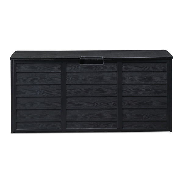 Pure Black Courtyard Storage Box With Two Wheels