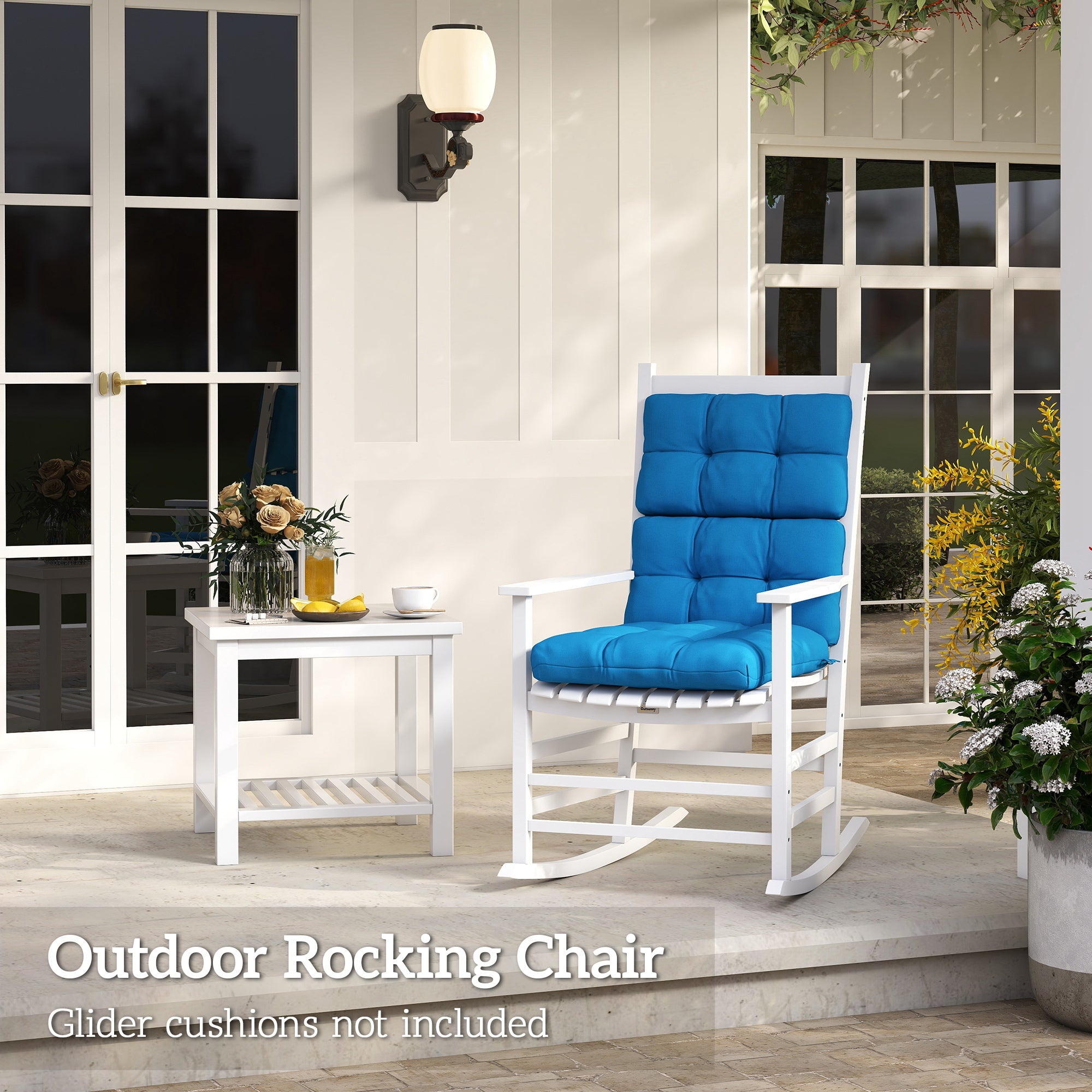 Outdoor Rocking Chair with Armrests