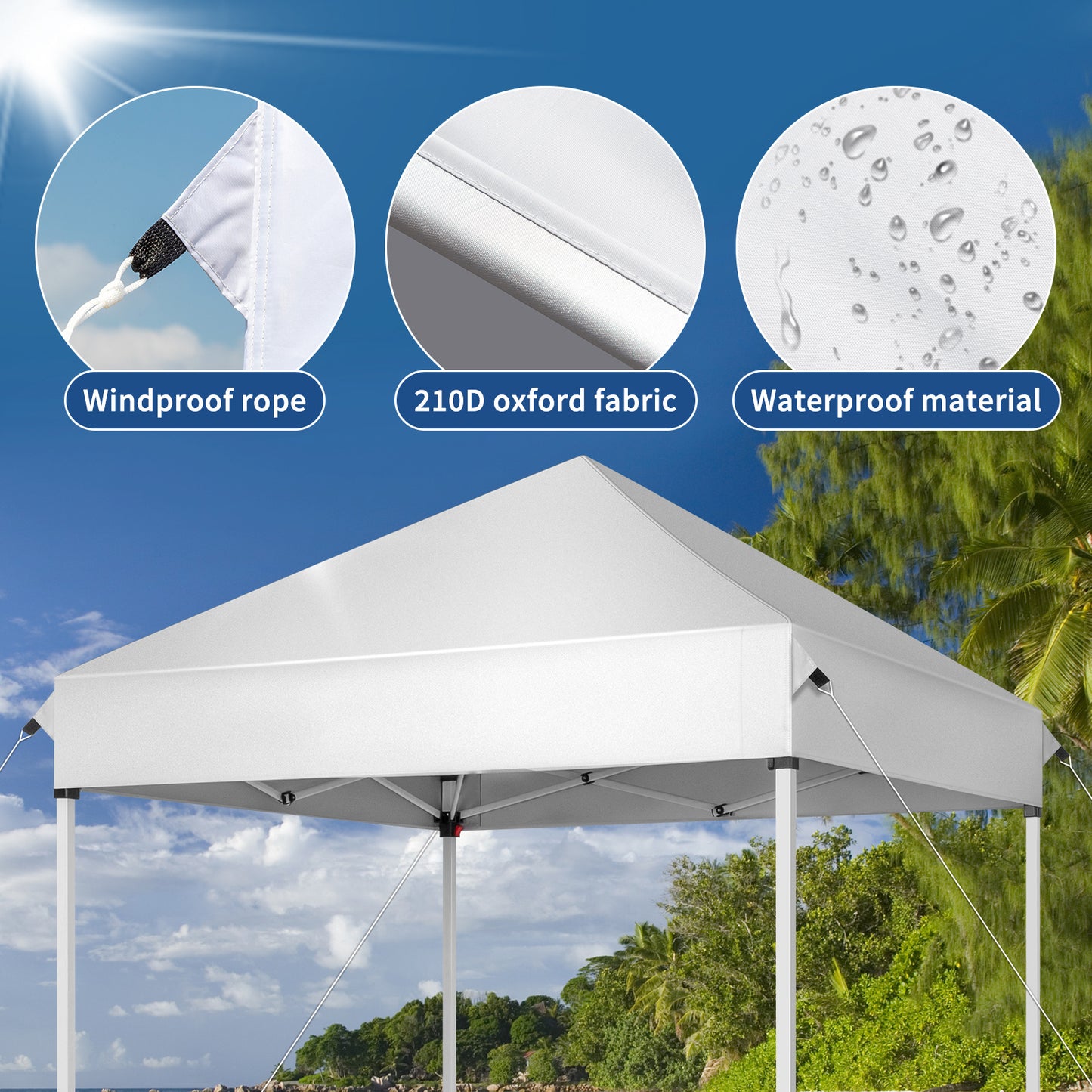 5X5ft White, Outdoor Awning