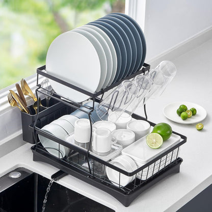 Kitchen Counter Large Cutlery Drain Rack