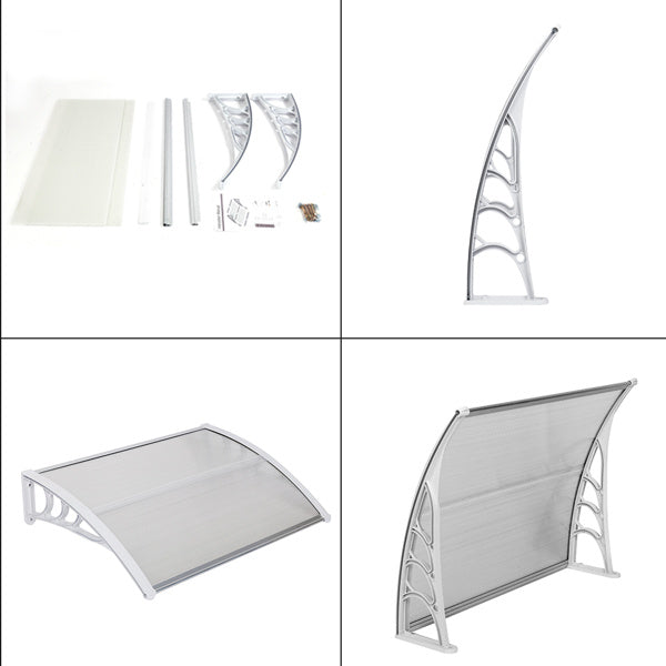 40X32-inch Transparent Board White Bracket Canopy