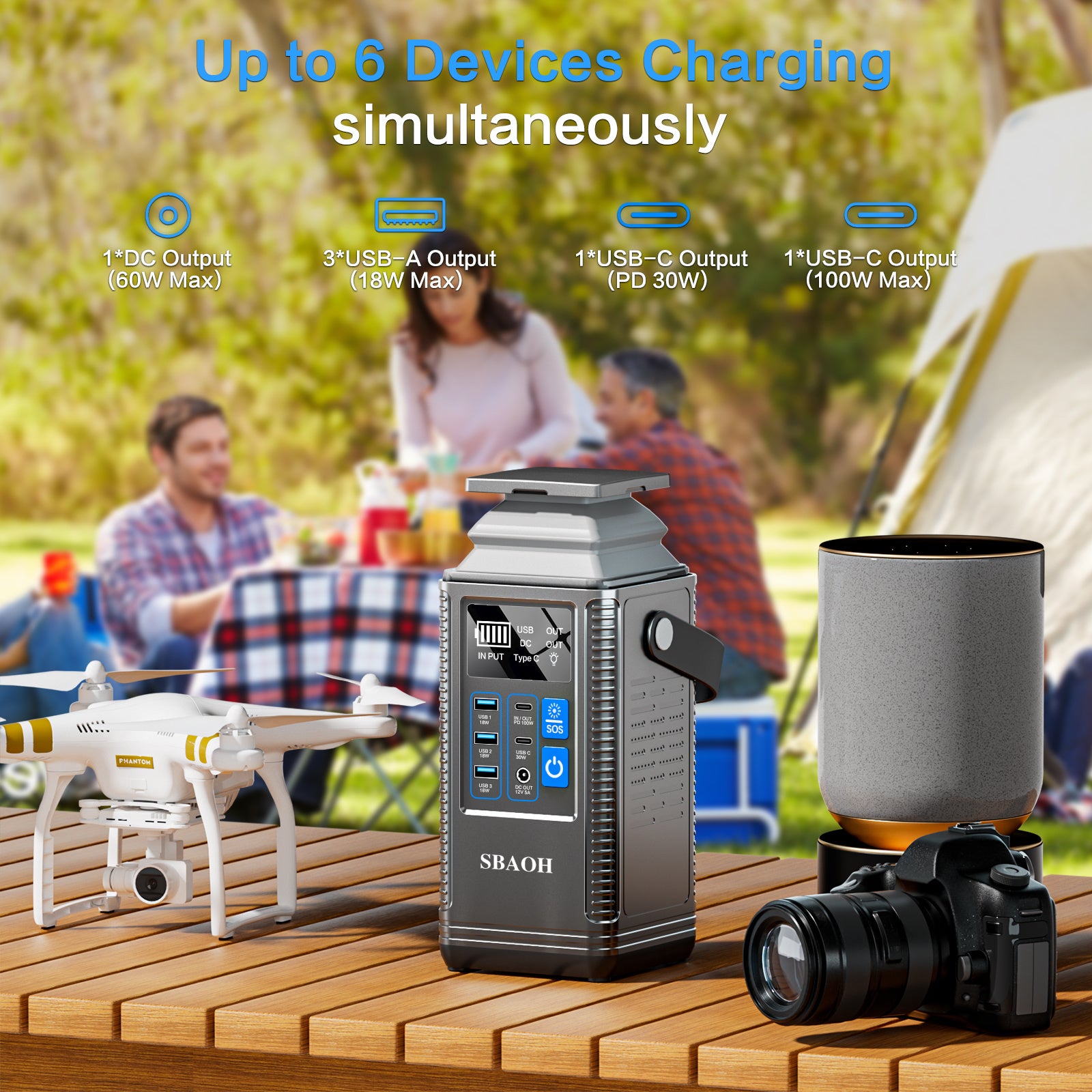Power Station 296Wh Lithium Battery Mobile Power Supply 80000mAh Portable Rechargeable Battery Outdoor Energy Storage Power Supply - Outdoor Chilling