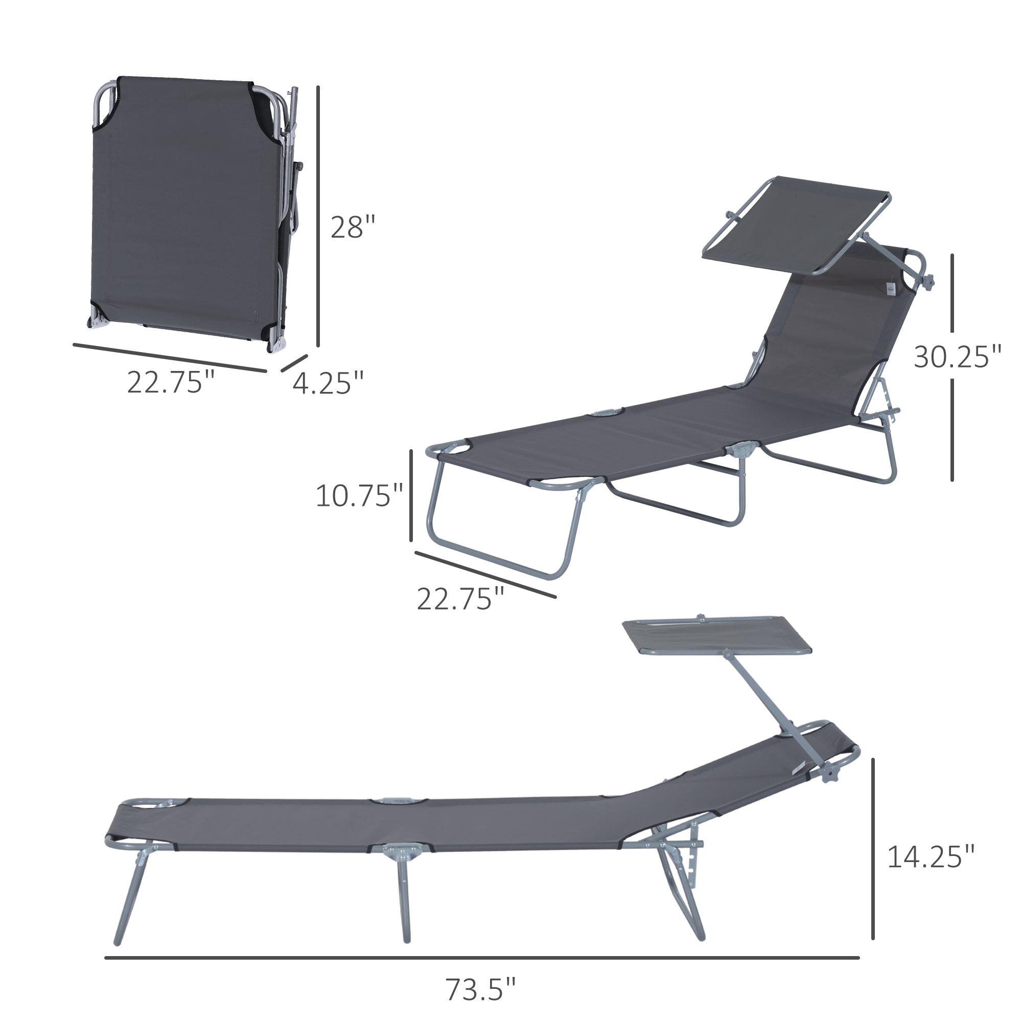 Outdoor Pool Chaise Lounge Chair