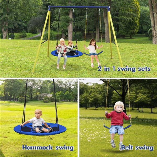 Indoor Outdoor Metal Swing With Seat Belt