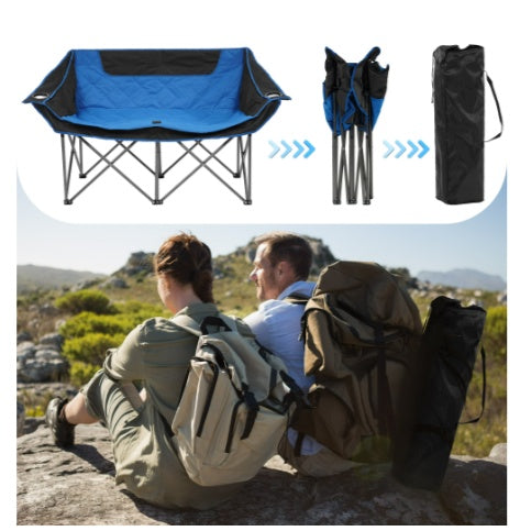 Only Supports Self Pickup  Outdoor Camping Chair, Oversized Recliner With Armrests, Cup Holder And Carrying Bag, Outdoor Heavy Duty Folding Chair