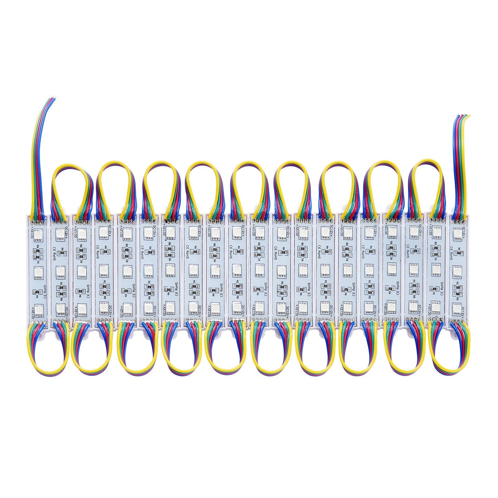 VEVOR 200PCS LED Storefront Lights, 103 Ft, LED Module Lights, 5050 SMD 3-LED RGB Color Changing Window Lights With Remote Control For Business Store Window Advertising Letter Signs, IP68 Waterproof - Outdoor Chilling