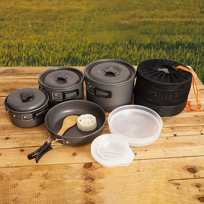 RV Outdoor Camping Pot Set 1-3 People Folding Picnic BBQ Pot Set