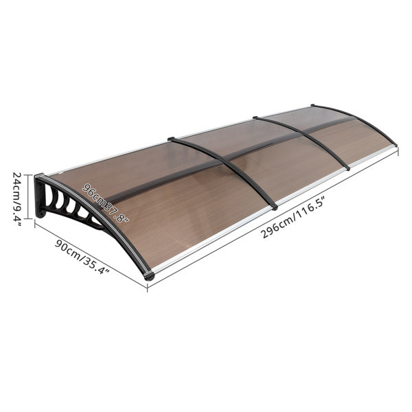 Brown Board Black Bracket Awning