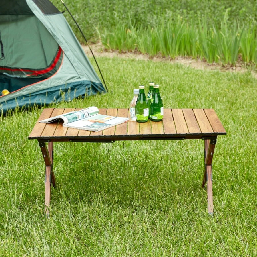 1-Piece Folding Outdoor Table, Lightweight Aluminum For Indoor & Outdoor Use