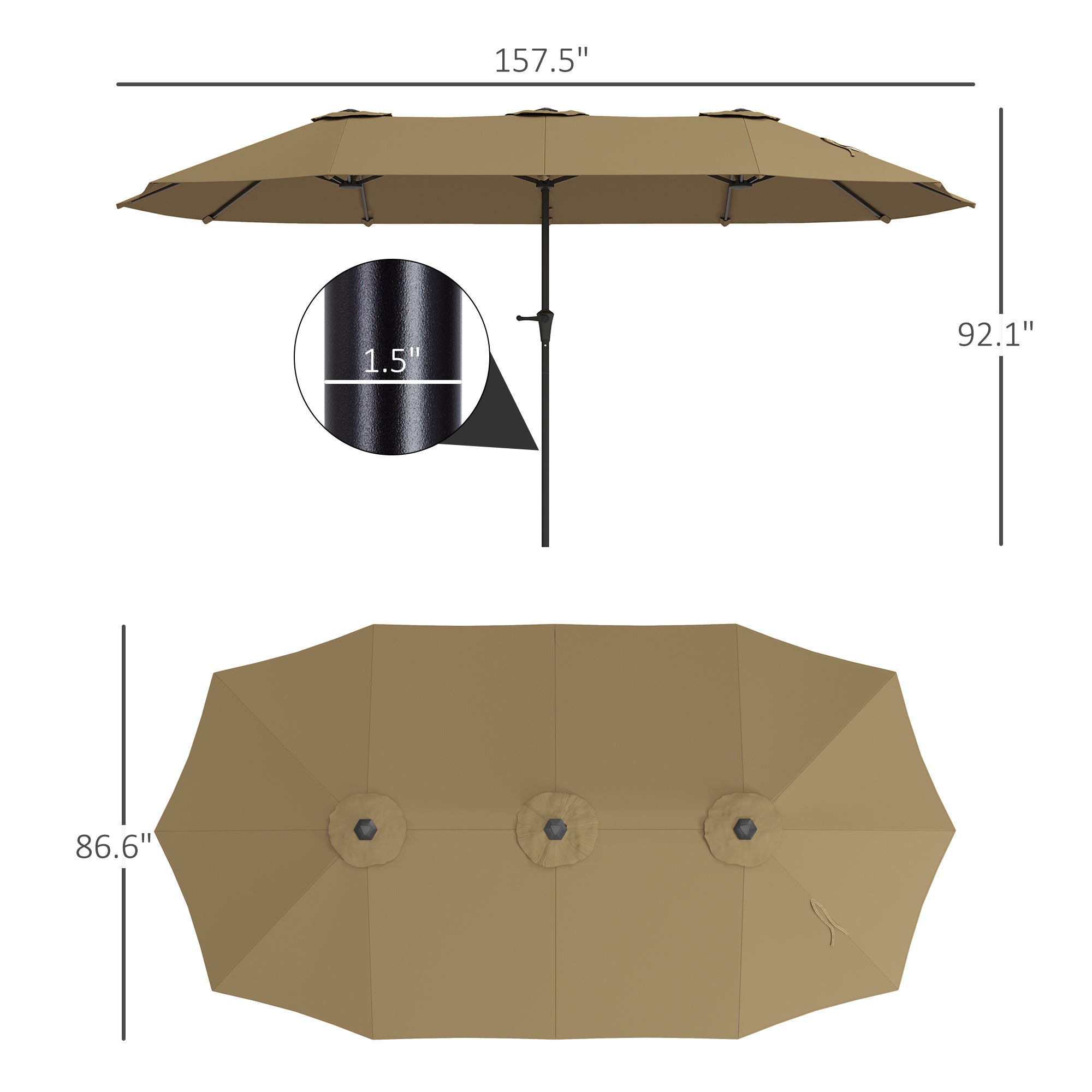 Outdoor Beach Umbrella, - Outdoor Chilling