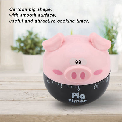 Cute Cartoon Pig Kitchen Timer Mechanical Timers Counters for Cooking Timing Tool