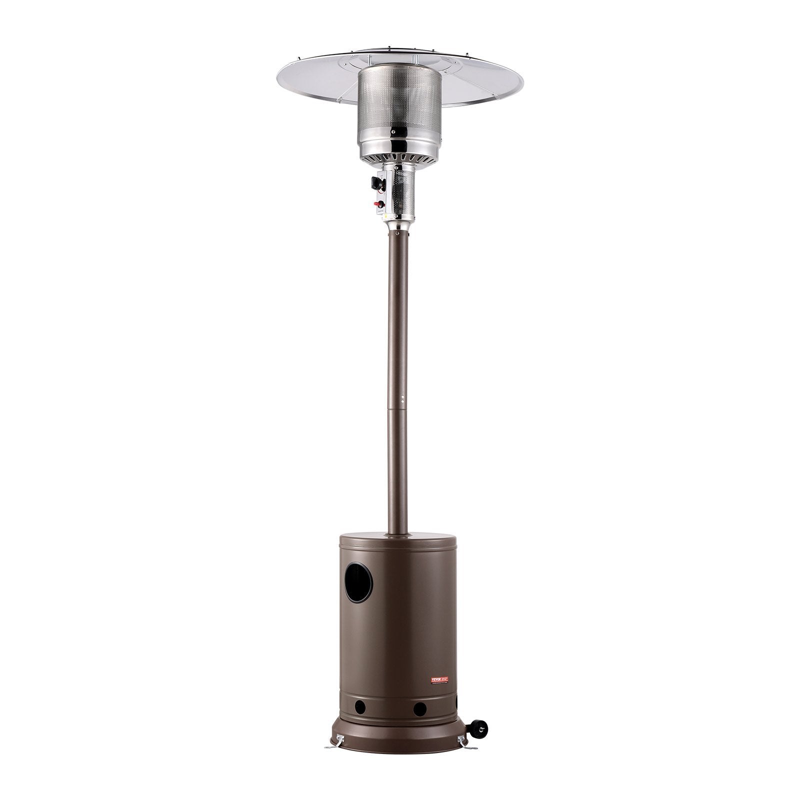 VEVOR Propane Patio Heater 50000BTU Tall Hammered W Round Table Outdoor Bronze - Outdoor Chilling