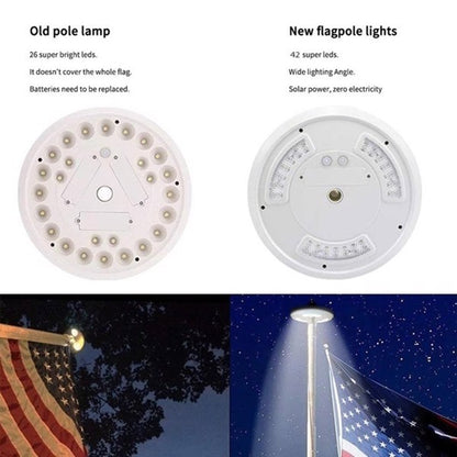 Solar Flagpole Light Strip Hook For Tent Camping