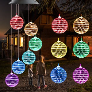 1pc Color Changing Solar Wind Chimes - LED Mobile Hanging Light For Garden, Patio, And Yard Decorate - Outdoor Chilling