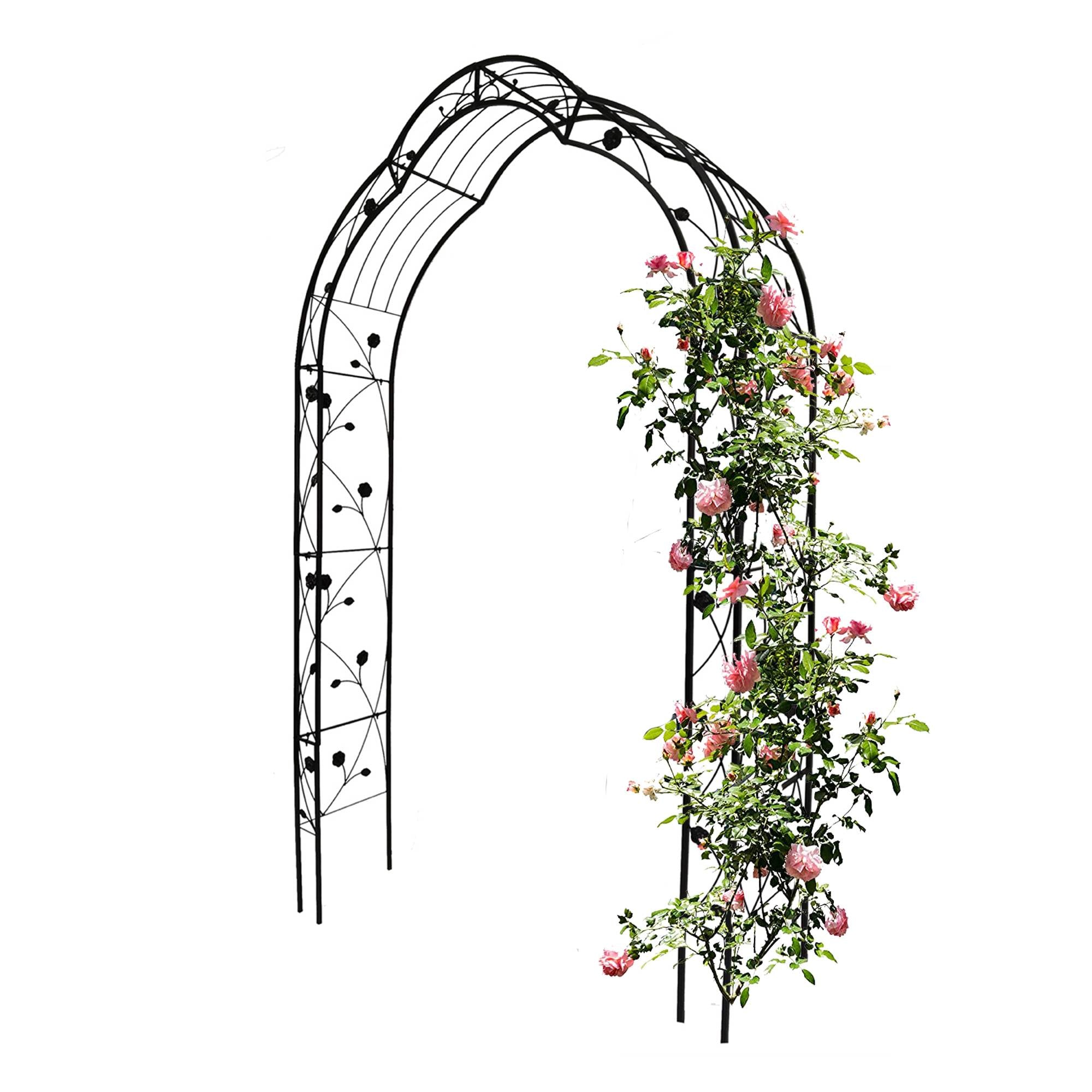 Metal Garden Arch Assemble Freely With 8 Styles Arbor Trellis Climbing Plants Outdoor