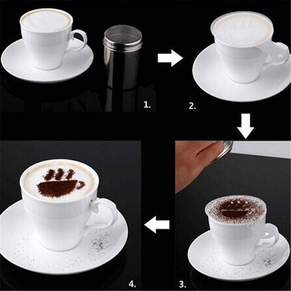 16Pcs Plastic Cappuccino Coffee Foam Spray Template Stencils DIY Decorating Coffee Printing Mold