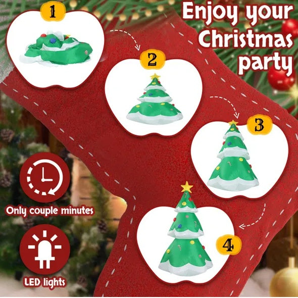 6.9 FT Lighted Christmas Inflatable Decoration, Inflatable Christmas Tree, Blow Up Yard Decorations With Built-in LED Lights For Holiday Party Front Yard Lawn Garden Decor - Outdoor Chilling