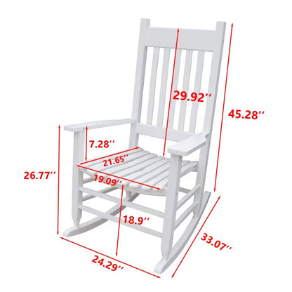 Wooden Porch Rocker Chair WHITE