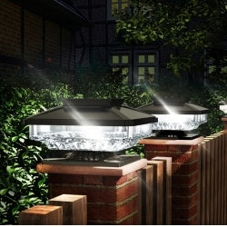 6 Pack Outdoor Post Cap Lights Cold White IP65 Waterproof For Deck Fence Post Patio Decoration