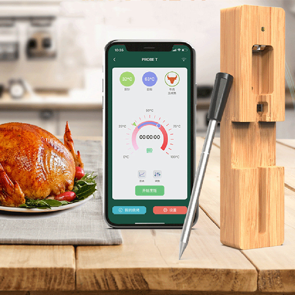 Smart Wireless Bluetooth Barbecue Thermometer Food - Outdoor Chilling