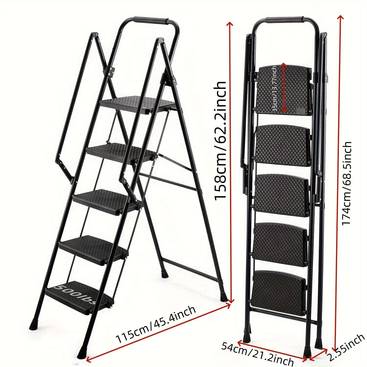 Metal-plastic Folding Stepladder - Outdoor Chilling