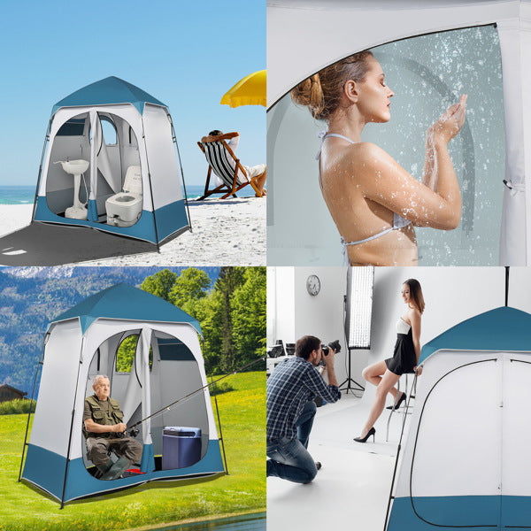 Double Blue White Changing Tent