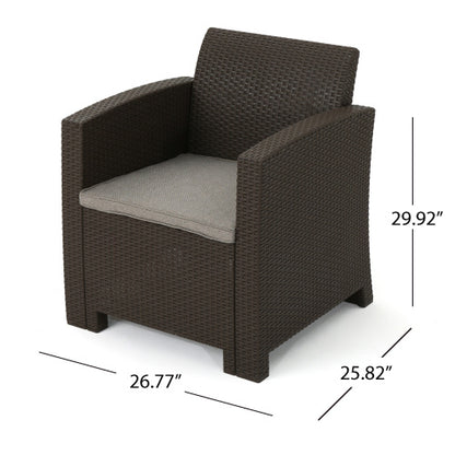 Outdoor Brown Willow Club Chair