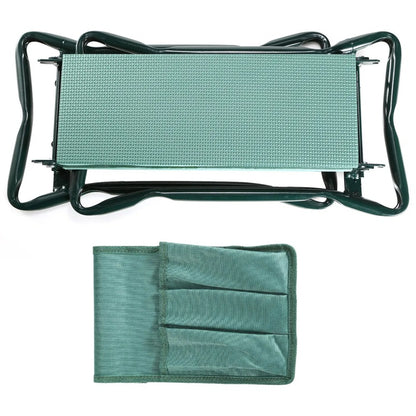 Foldable Garden Kneeler Seat With Kneeling Soft Cushion Pad Tools Pouch Portable Gardener