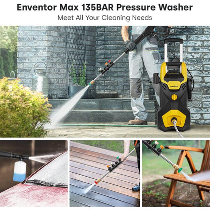 Anvite Electric High Pressure Washer 2300PSI Portable Home Garden High Pressure Cleaner With Four Nozzles And Foam Spray Gun