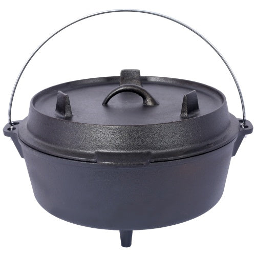 Outdoor Camping Deep Pot For Camping Fireplace Cooking Barbecue Baking Campfire