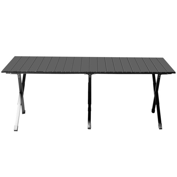 116X60X42cm Black Camping Roll Table