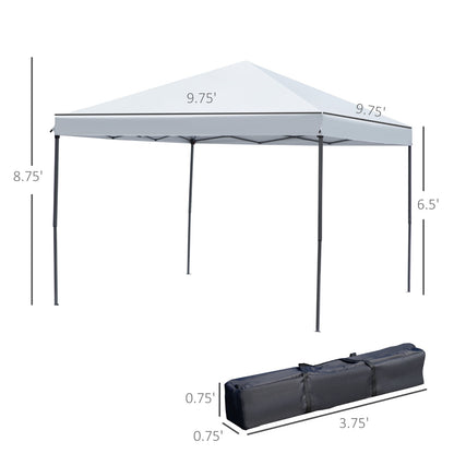 10' X 10' Pop Up Canopy Tent With Netting, Instant Gazebo, Ez Up Screen House Room With Carry Bag, H