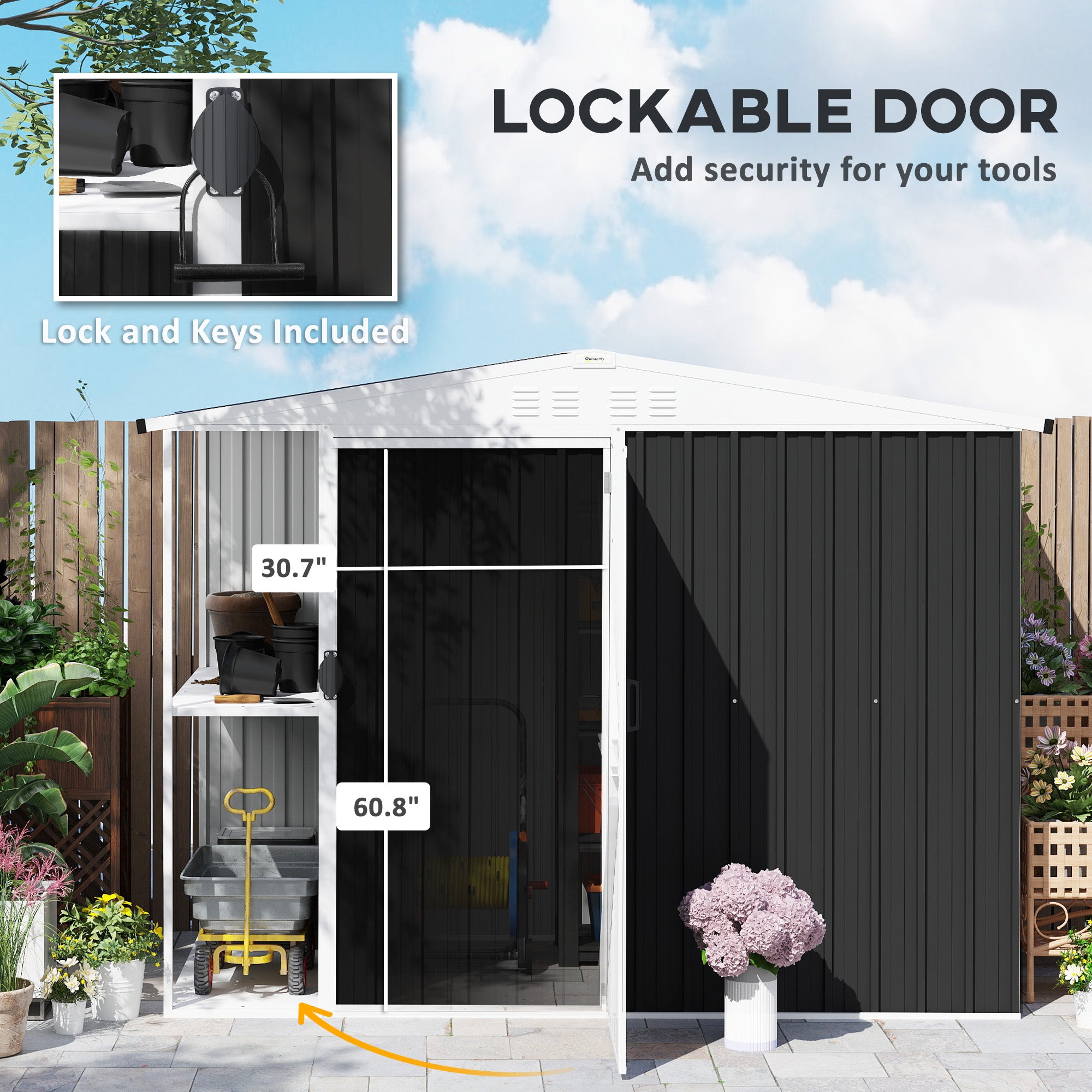 8 x Outdoor Garden Shed