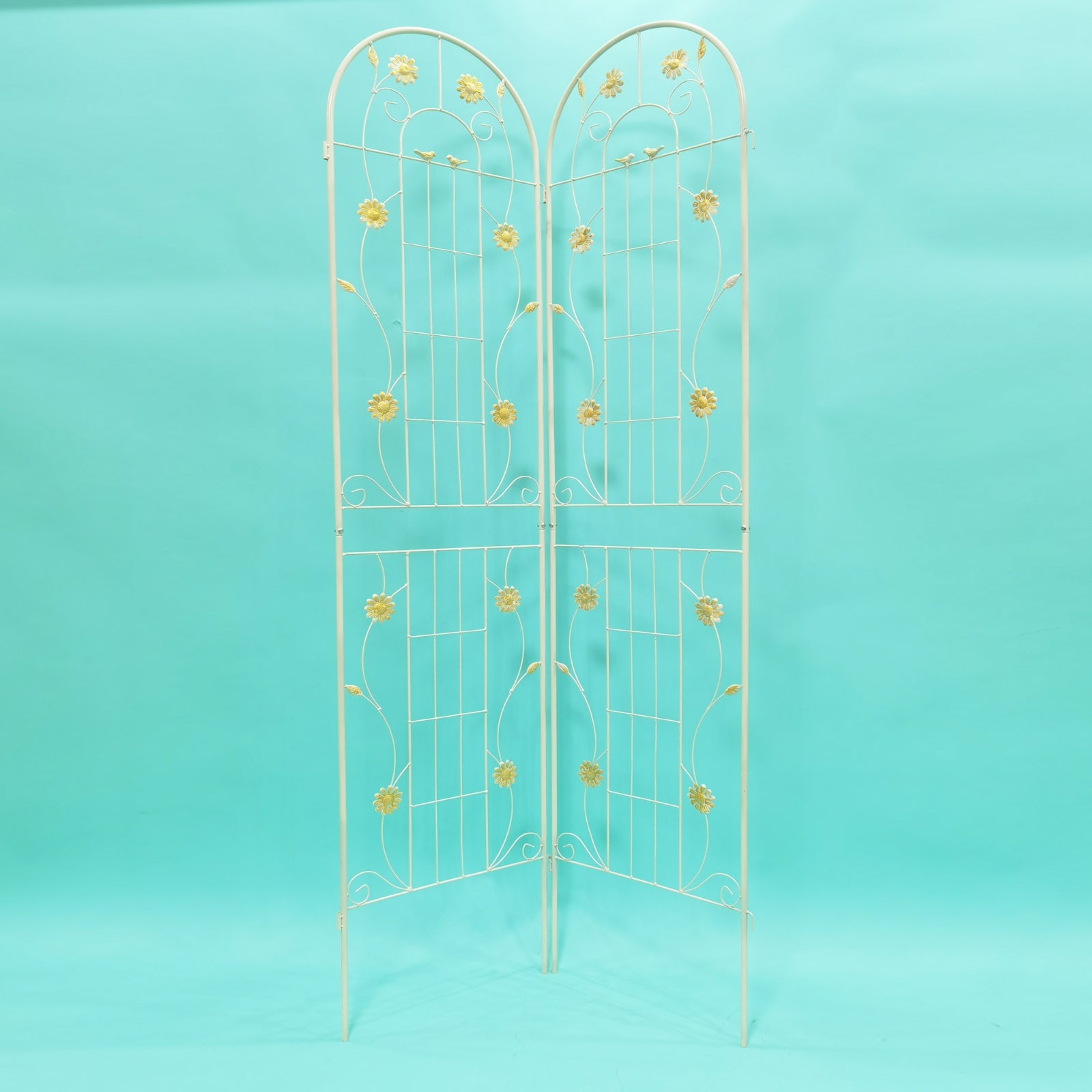 2 Pack Metal Garden Trellis 86.7 X 19.7 Rustproof For Climbing Plants Outdoor