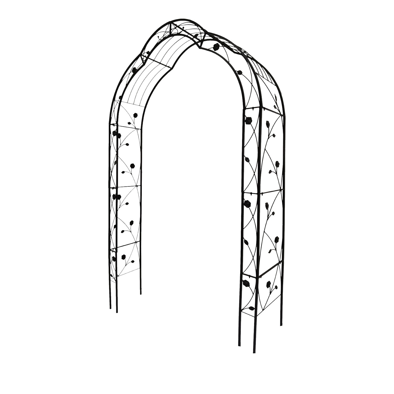 Metal Garden Arch Assemble Freely With 8 Styles Arbor Trellis Climbing Plants Outdoor