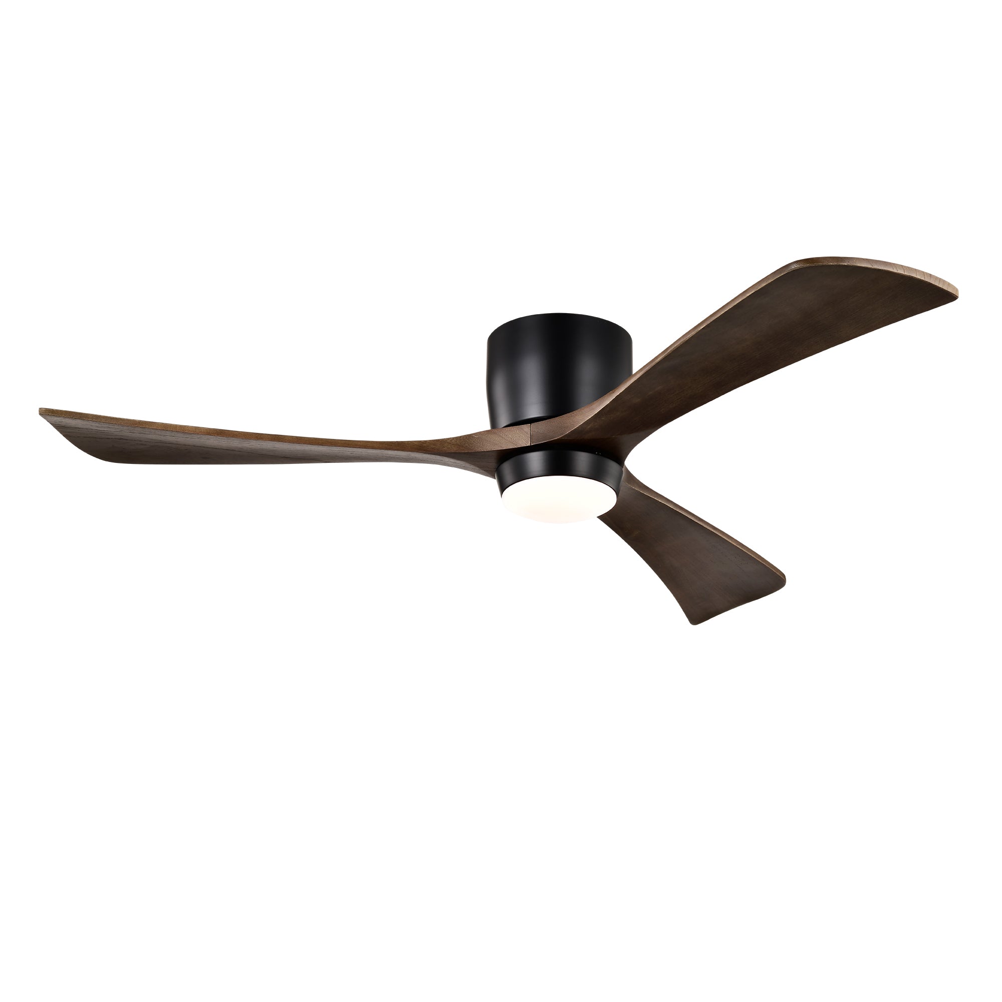 Ceiling Fan With Lights Remote Control, Quiet DC Motor 3 Blade Ceiling Fans 6 Speed Levels, Reversible Ceiling Fan, For Patio Living Room, Bedroom, Office, Indoor Matte Black Walnut