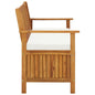 vidaXL Patio Storage Bench Solid Acacia Wood 47.2"x24.8"x33.1"