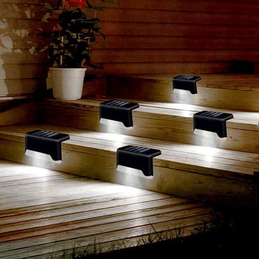 4 Solar LED Bright Deck Lights Outdoor Garden Patio Railing Decks Path Lighting Outdoor Garden Light Deck Lamp Solar Stairs Light