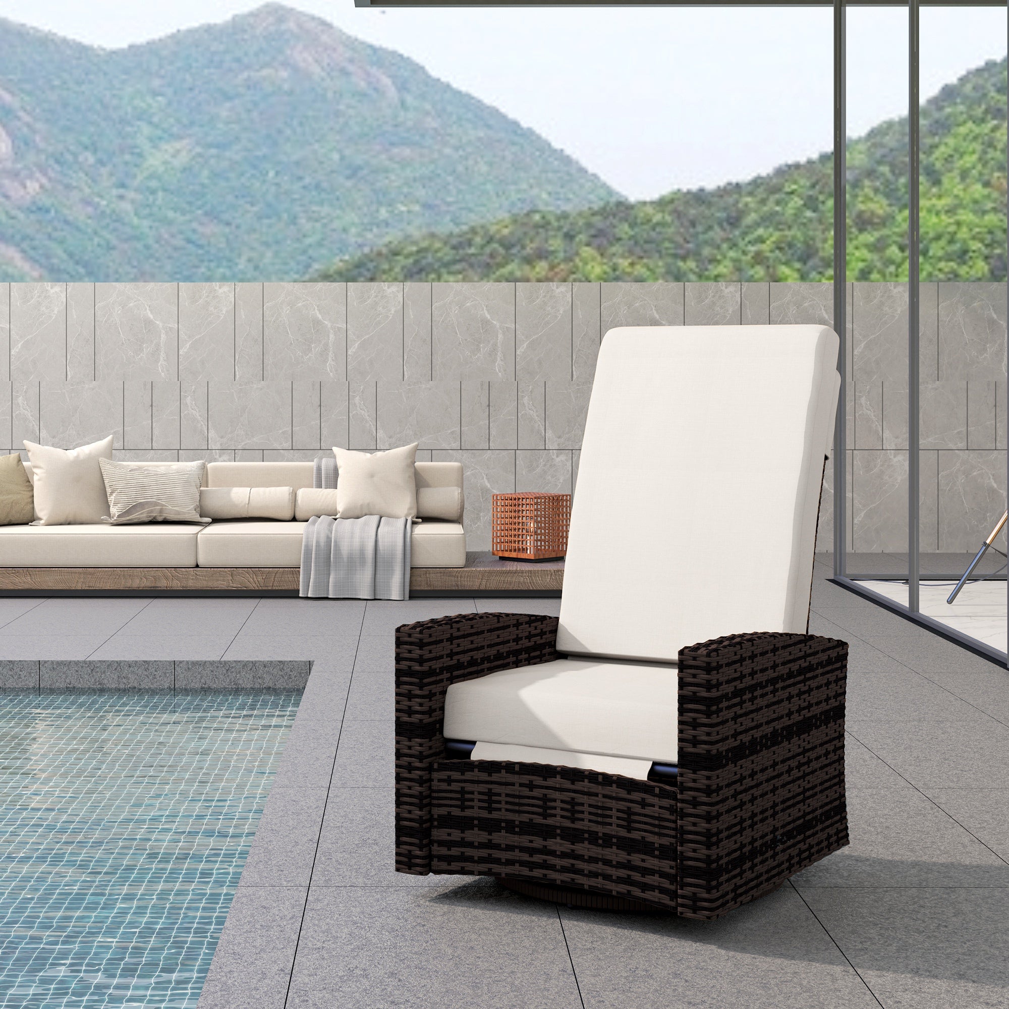 Outdoor Swivel Recliner Chair