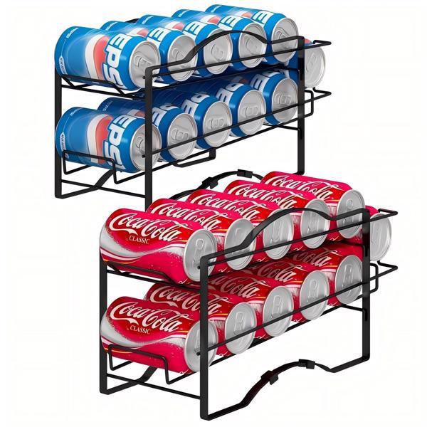 2pcs Kitchen Soda Canned Sorting Rack