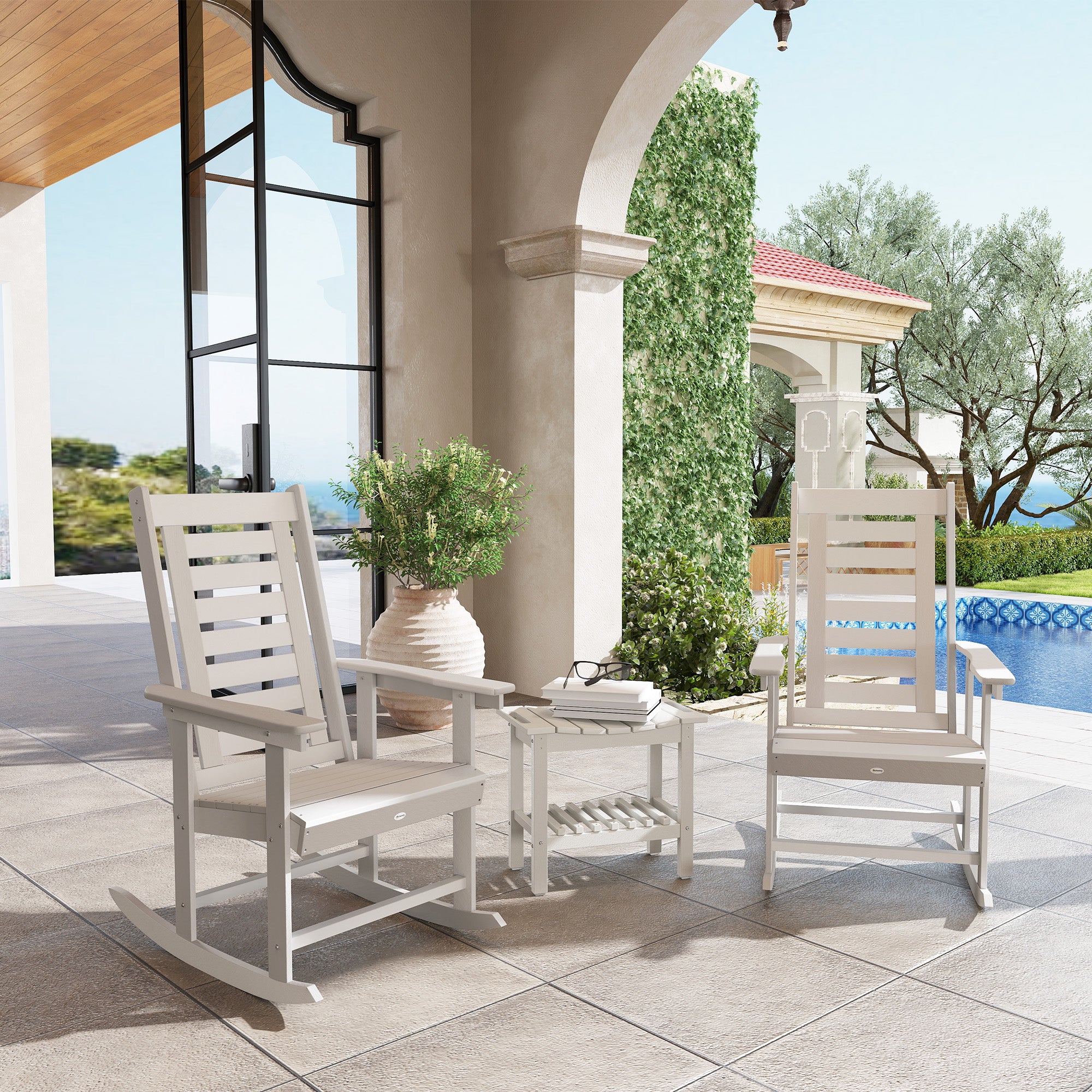 2 Pieces Outdoor Rocking Chairs