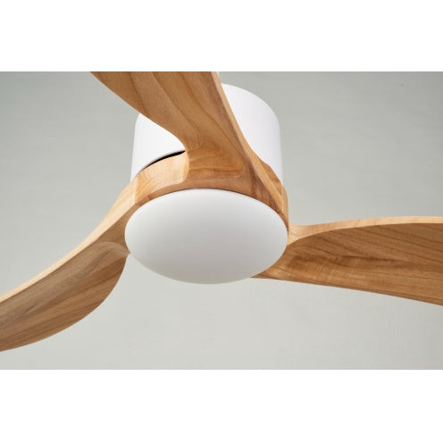 Ceiling Fan With Dimmable LED Light Remote Control, Quiet DC Motor 6 Speed Levels, Adjust Height 3 PCS Rod Reversible Ceiling Fan, For Patio Living Room, Bedroom, Office, Indoor. White Natural