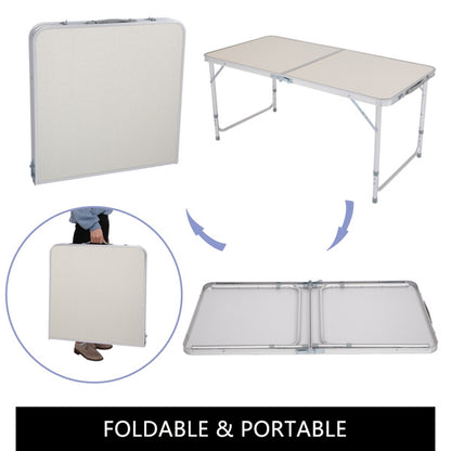 4ft Silver Outdoor Folding Table