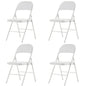 4PCS Upholstered Folding Chair 40x45x78cm