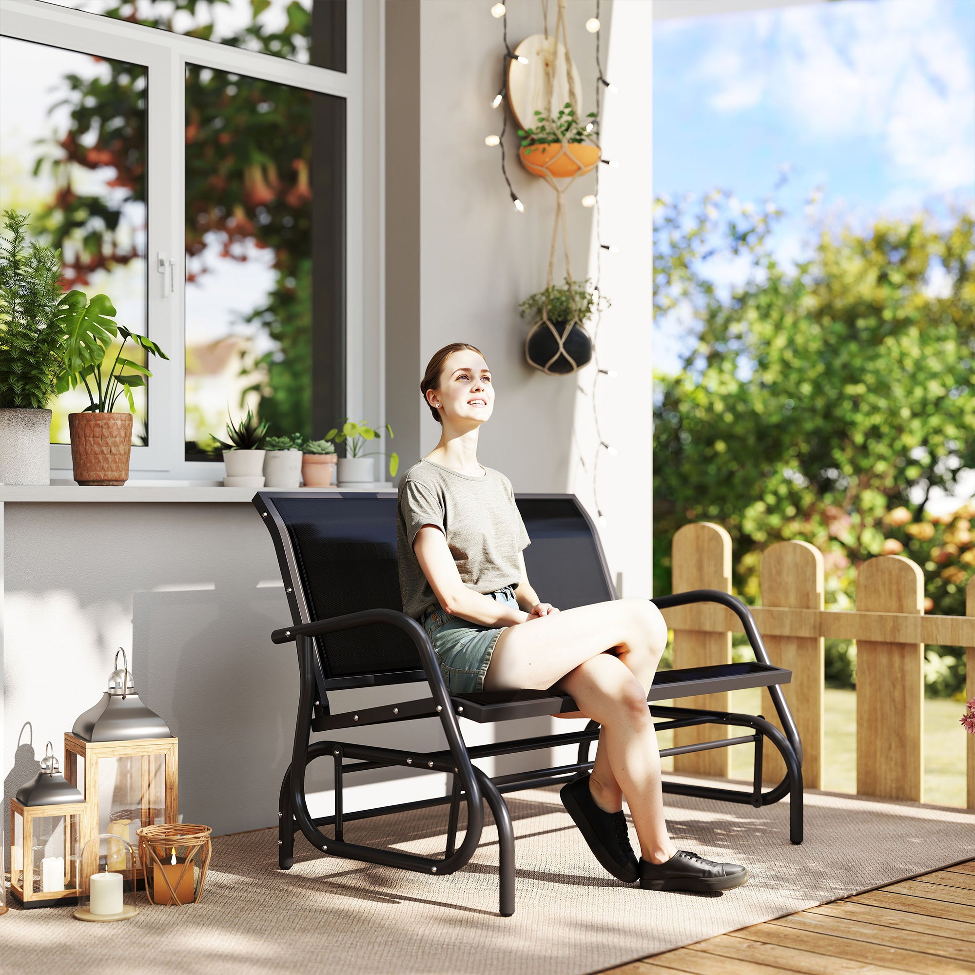 2-Person Outdoor Glider Bench