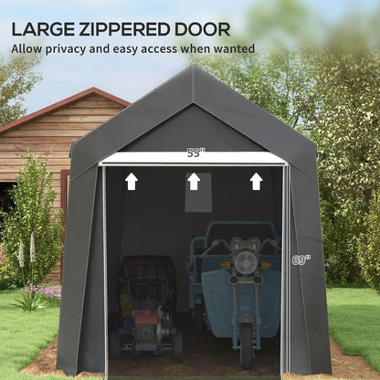 Outsunny 7' X 12' Garden Storage Tent, Heavy Duty Outdoor Shed, Waterproof Portable Shed Storage She